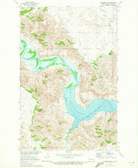 Mandaree SW 1970 topographic map thumbnail