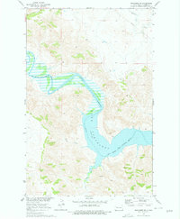 Mandaree SW 1970 topographic map thumbnail