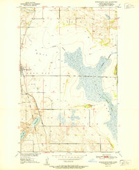 Minnewaukan East 1951 topographic map thumbnail