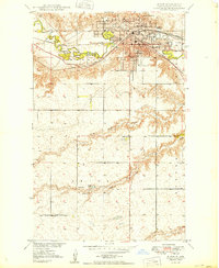 Minot 1949 topographic map thumbnail