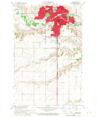 Minot 1966 topographic map thumbnail
