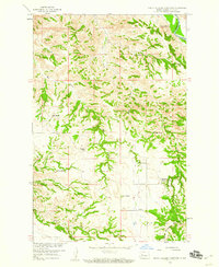 North Killdeer Mountain 1958 topographic map thumbnail