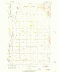 Oakes SE 1955 topographic map thumbnail