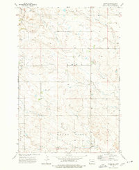 Rhame SE 1973 topographic map thumbnail