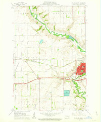 Valley City West 1961 topographic map thumbnail