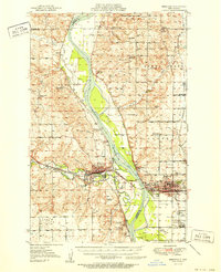 Bismarck 1951 topographic map thumbnail