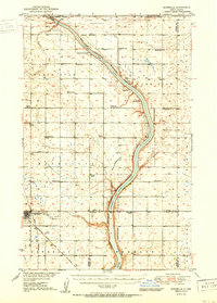Bowbells 1950 topographic map thumbnail