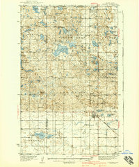 Dunseith 1939 topographic map thumbnail