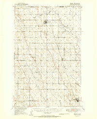 Mohall 1950 topographic map thumbnail