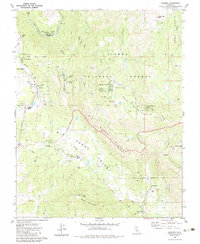 Auberry 1983 topographic map thumbnail