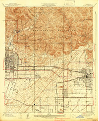 Azusa 1939 topographic map thumbnail
