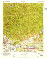 Azusa 1953 topographic map thumbnail