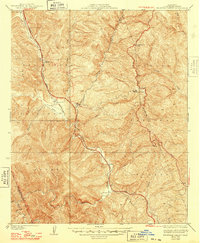 Beartrap Canyon 1938 topographic map thumbnail