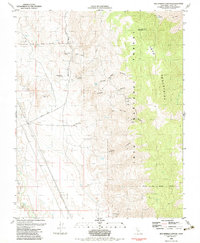 Bee Springs Canyon 1982 topographic map thumbnail