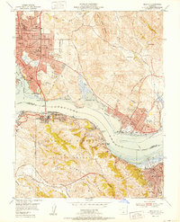 Benicia 1952 topographic map preview