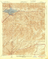 Bouquet Reservoir 1937 topographic map thumbnail