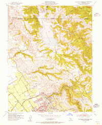 Calaveras Reservoir 1953 topographic map thumbnail