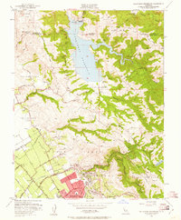 Calaveras Reservoir 1953 topographic map thumbnail