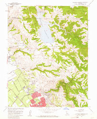 Calaveras Reservoir 1961 topographic map thumbnail