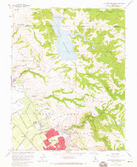 Calaveras Reservoir 1961 topographic map thumbnail