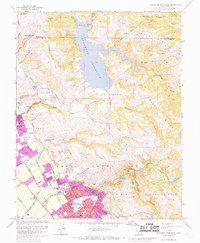 Calaveras Reservoir 1961 topographic map thumbnail