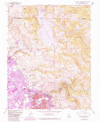 Calaveras Reservoir 1961 topographic map thumbnail