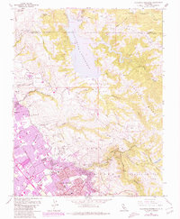 Calaveras Reservoir 1961 topographic map thumbnail