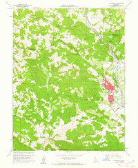 Cloverdale 1960 topographic map thumbnail