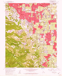 Cupertino 1961 topographic map thumbnail