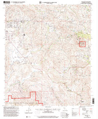Dulzura 1997 topographic map thumbnail