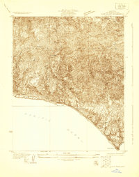 Dume Point 1929 topographic map thumbnail