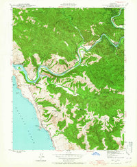 Duncans Mills 1943 topographic map thumbnail