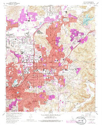 El Cajon 1967 topographic map thumbnail