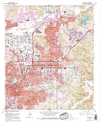 El Cajon 1967 topographic map thumbnail