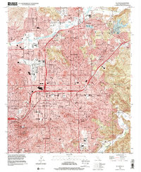 El Cajon 1996 topographic map thumbnail