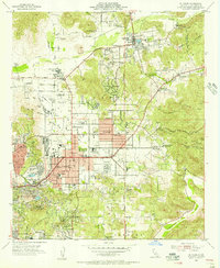 El Cajon 1955 topographic map thumbnail