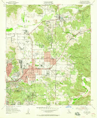 El Cajon 1955 topographic map thumbnail