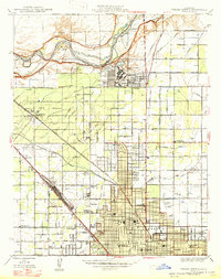 Fresno North 1947 topographic map thumbnail