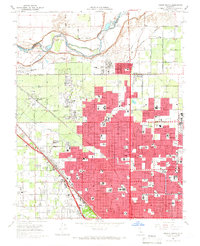 Fresno North 1965 topographic map preview
