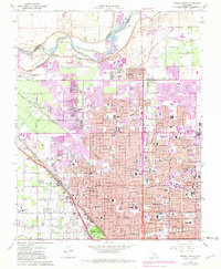 Fresno North 1965 topographic map thumbnail