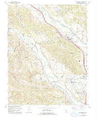 Geyserville 1993 topographic map thumbnail
