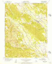 Geyserville 1955 topographic map thumbnail
