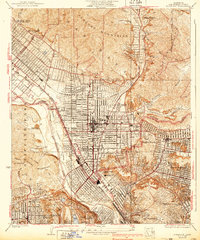 Glendale 1928 topographic map preview