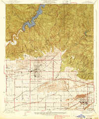 Glendora 1939 topographic map thumbnail