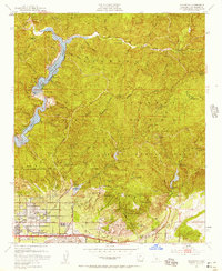 Glendora 1953 topographic map thumbnail