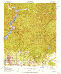 Glendora 1953 topographic map thumbnail