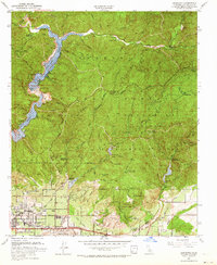 Glendora 1953 topographic map thumbnail