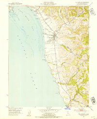 Half Moon Bay 1952 topographic map thumbnail