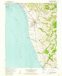 Half Moon Bay 1961 topographic map thumbnail