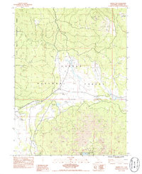 Harvey Mountain 1983 topographic map thumbnail
